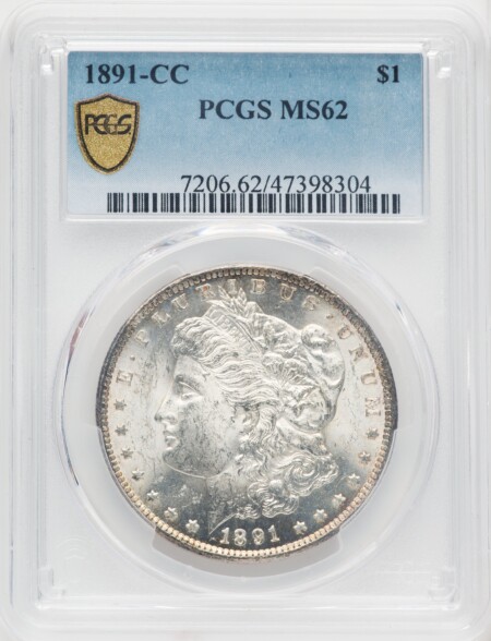 1891-CC S$1 PCGS Secure 62 PCGS