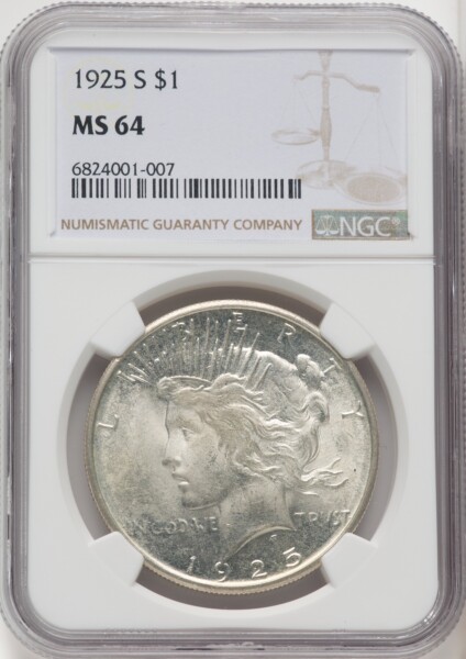 1925-S S$1 64 NGC