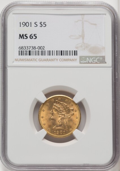 1901-S $5 65 NGC