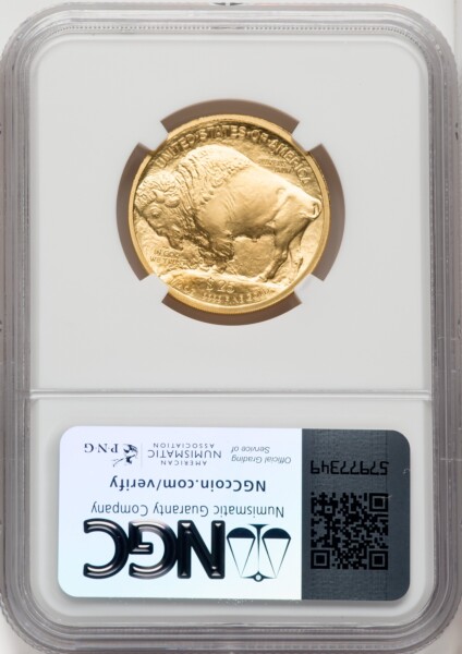 2008-W $25 Half-Ounce Gold Buffalo, SP Brown Label 70 NGC