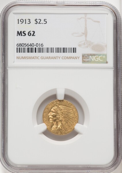 1913 $2 1/2 62 NGC
