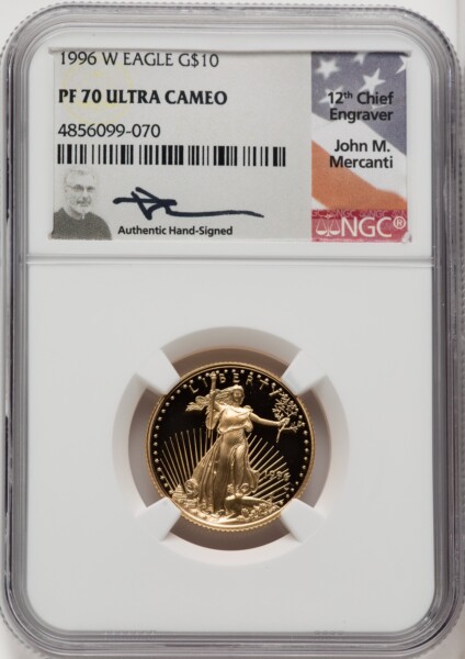 1996-W $10 Quarter-Ounce Gold Eagle, DC 70 NGC