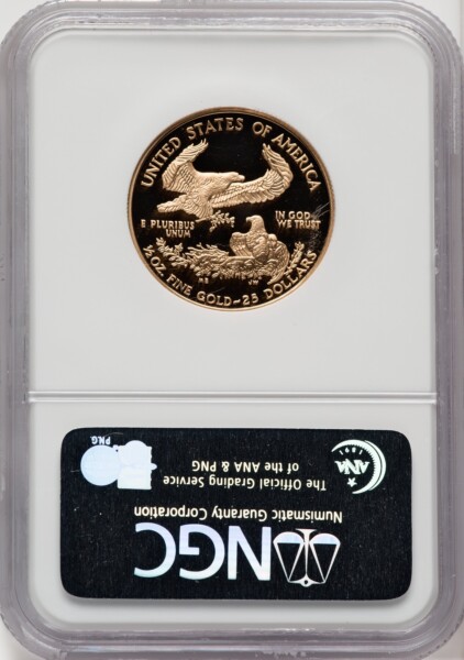 2002-W $25 Half-Ounce Gold Eagle, PR DC 70 NGC