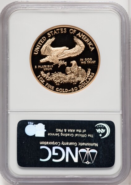 2005-W $50 One-Ounce Gold Eagle, DC 70 NGC