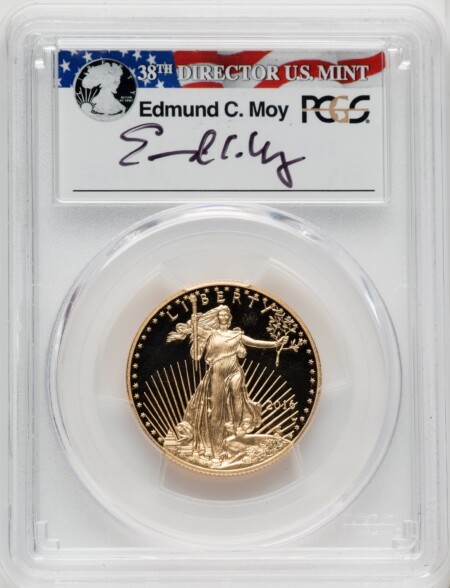 2016-W $25 Half-Ounce Gold Eagle 30th Anniversary FDI Moy Signature, PR, DC 70 PCGS