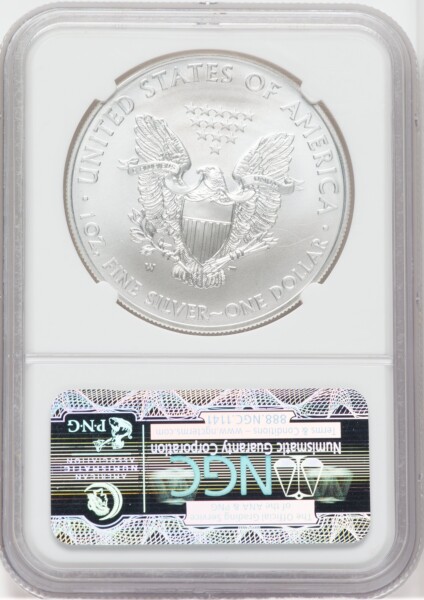 2013-W S$1 Silver Eagle, Burnished, First Strike, SP 70 NGC