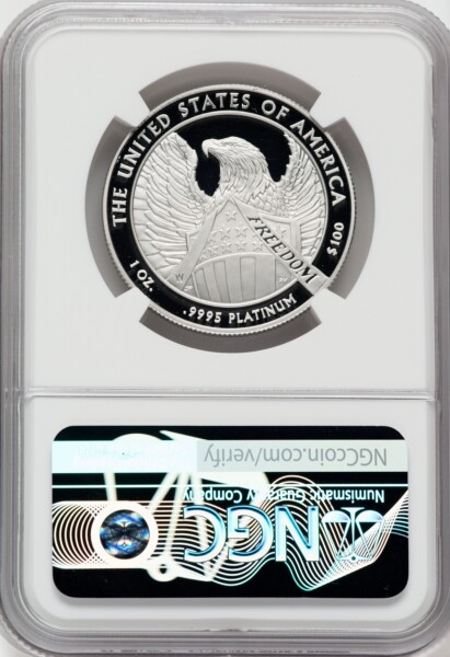 2007-W $100 One-Ounce Platinum Eagle, Statue of Liberty, PR, DC 70 NGC