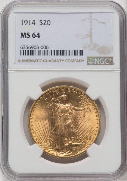 1914 $20 64 NGC