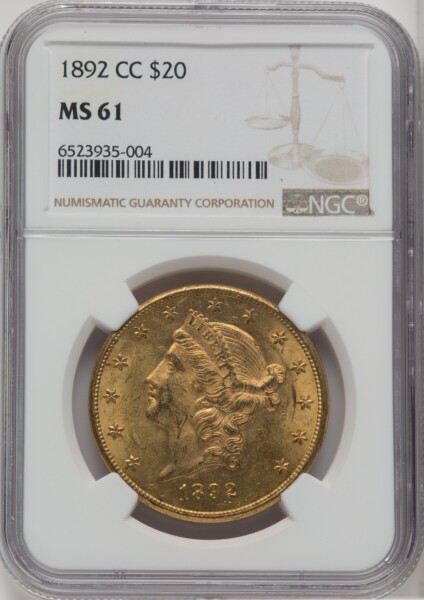 1892-CC $20 61 NGC