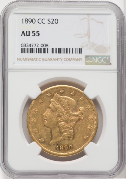 1890-CC $20 55 NGC