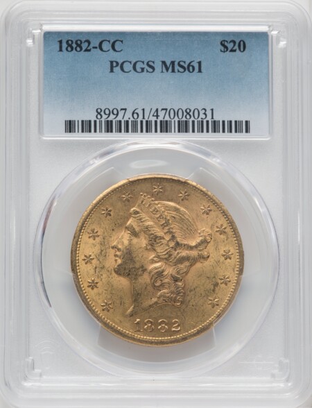 1882-CC $20 61 PCGS