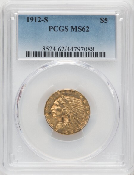 1912-S $5 62 PCGS
