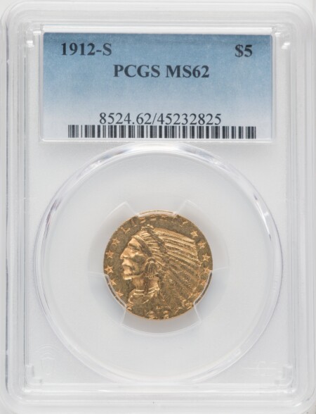 1912-S $5 62 PCGS