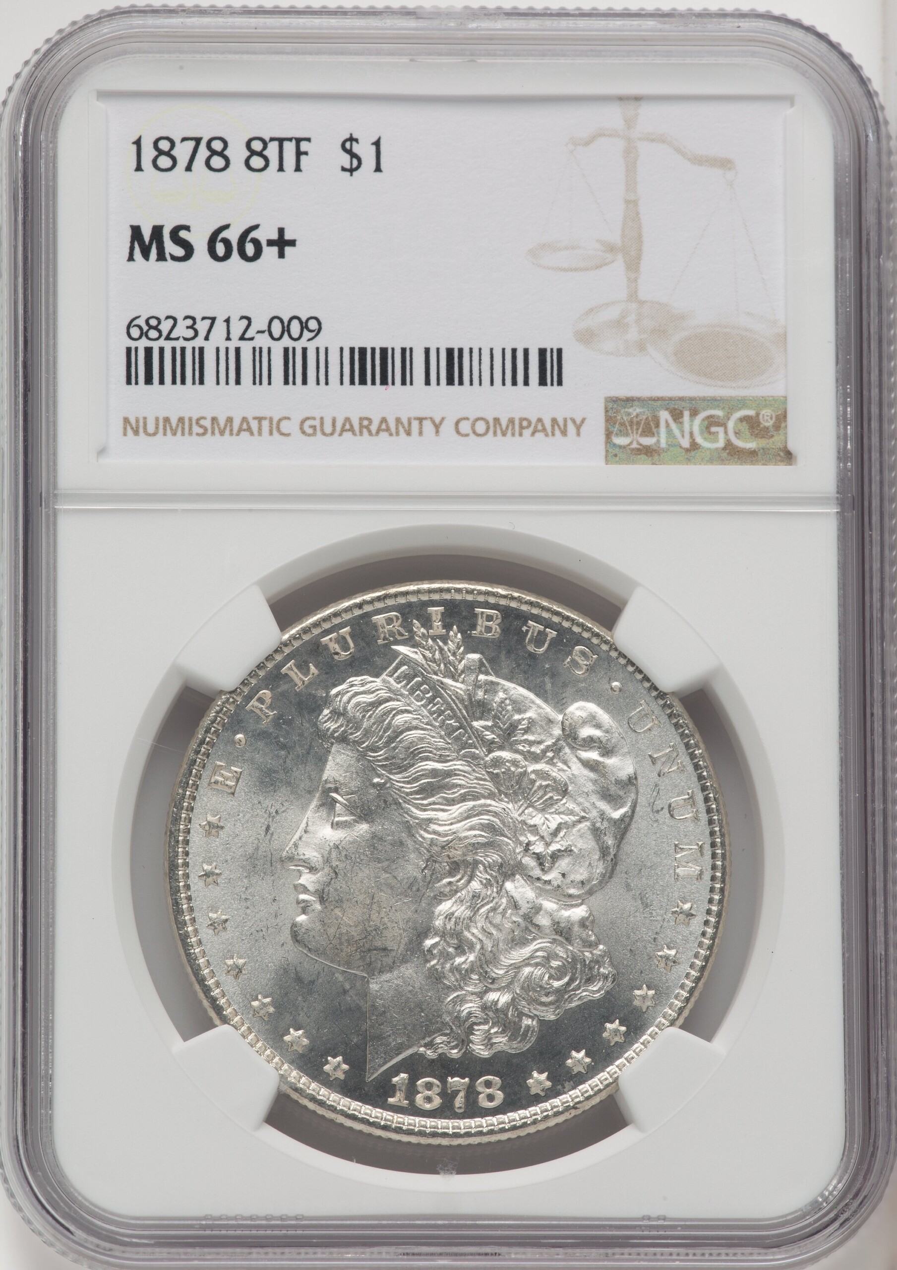 1878 8TF S$1 NGC Plus 66 NGC