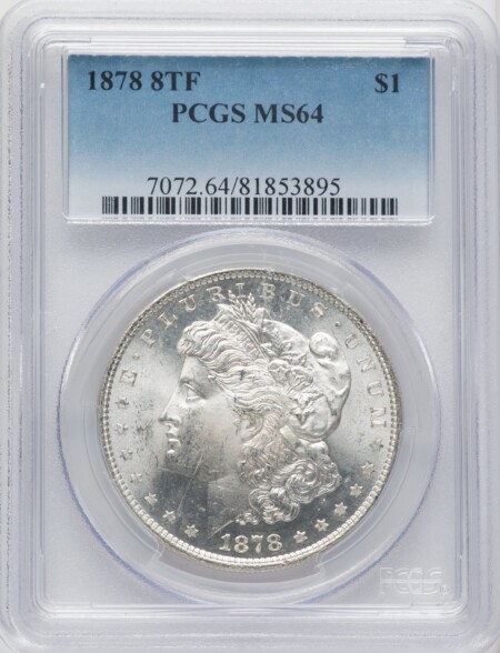1878 8TF S$1 64 PCGS