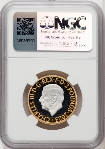 Charles III gilt-silver Proof Piefort “JRR Tolkien – 50th Anniversary of Death” 2 Pounds 2023 PR70  Ultra Cameo NGC, 70 NGC