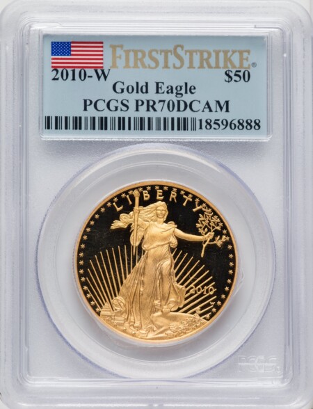 2010-W $50 One-Ounce Gold Eagle First Strike, DC 70 PCGS