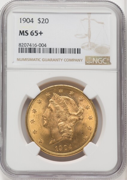 1904 $20 Liberty NGC Plus 65 NGC