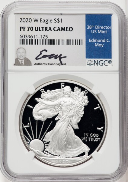 2020-W S$1 Silver Eagle, PRDC 70 NGC