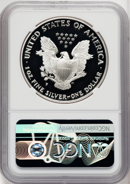 1996-P S$1 Silver Eagle, DC Mike Castle 70 NGC
