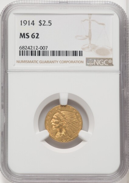 1914 $2 1/2 62 NGC