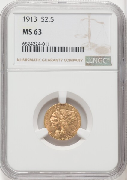 1913 $2 1/2 63 NGC