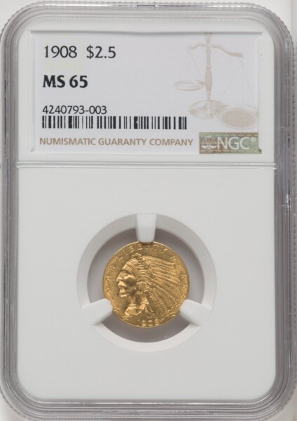 1908 $2 1/2 65 NGC