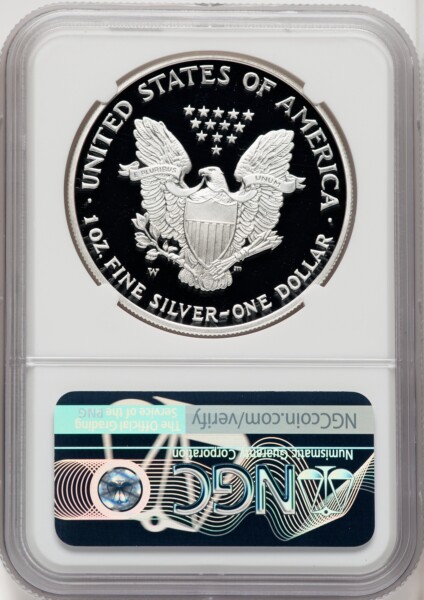 2007-W S$1 Silver Eagle, DC Mike Castle 70 NGC
