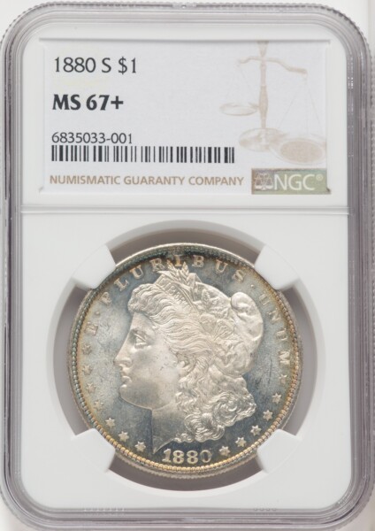 1880-S S$1 NGC Plus 67 NGC