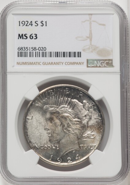 1924-S S$1 63 NGC