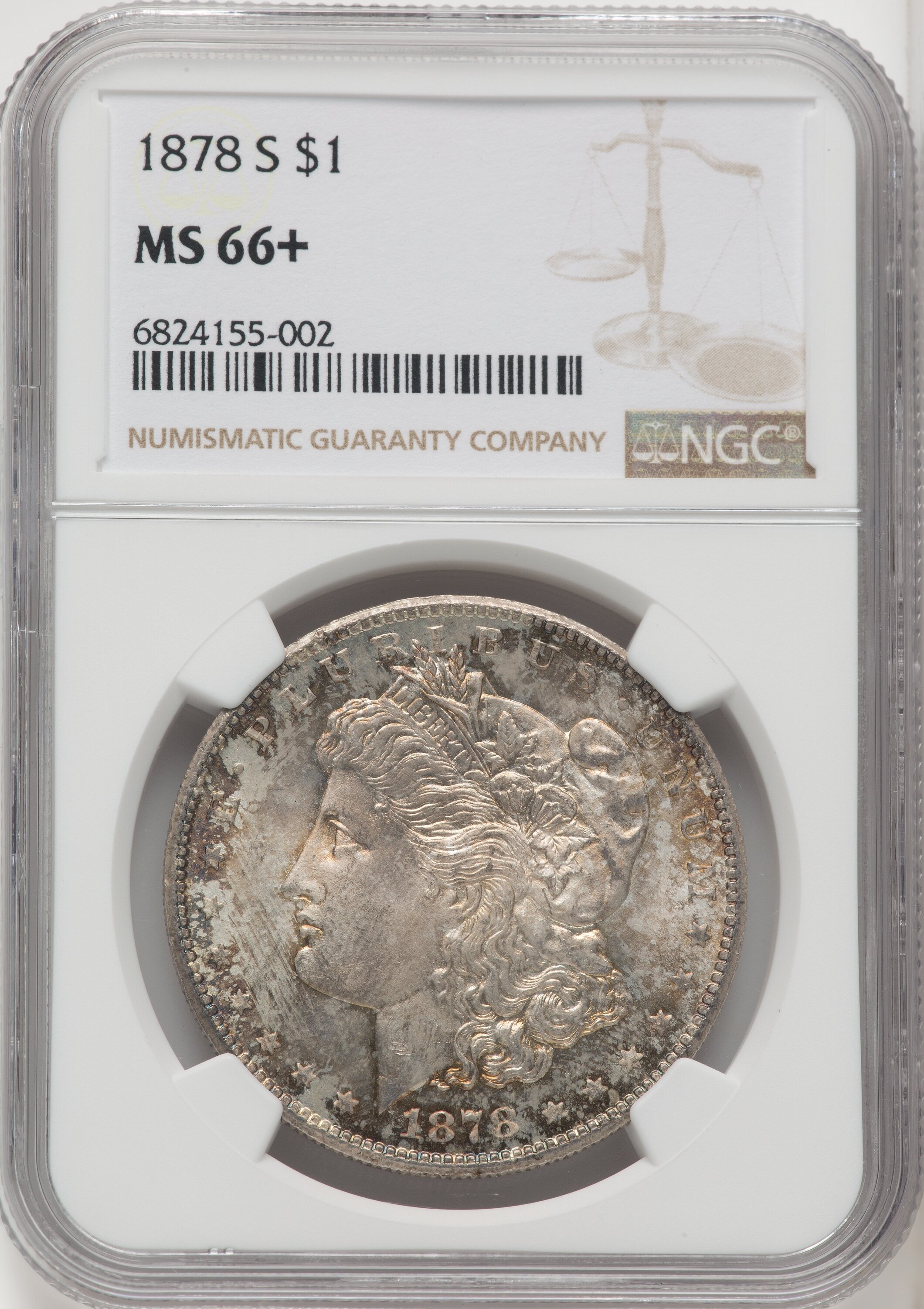 1878-S S$1 NGC Plus 66 NGC