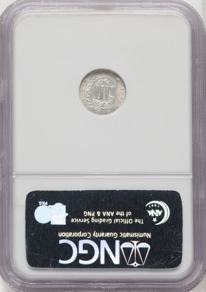 1857 3CS Brown Label 65 NGC