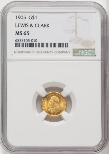 1905 G$1 Lewis and Clark, MS 65 NGC