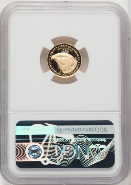 2021-W $5 Tenth Ounce Gold Eagle, Type Two, FDI, DC 70 NGC