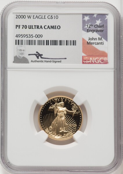 2000-W $10 Quarter-Ounce Gold Eagle, PR DC 70 NGC