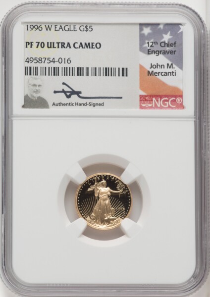 1996-W $5 Tenth-Ounce Gold Eagle, DC 70 NGC