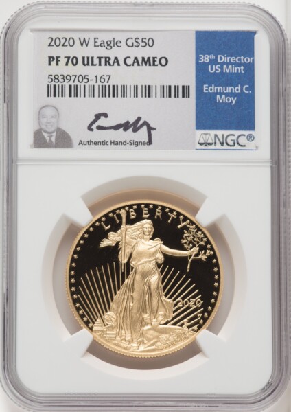 2020-W $50 One-Ounce Gold Eagle, DC 70 NGC