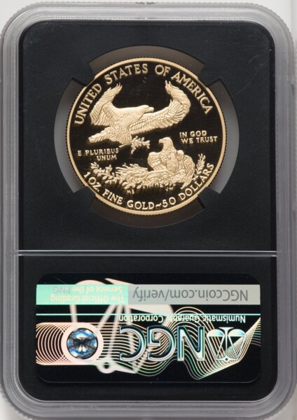 2021-W $50 One Ounce Gold Eagle, Type One, First Day of Issue, DC 70 NGC