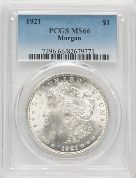 1921 S$1 Morgan, MS 66 PCGS