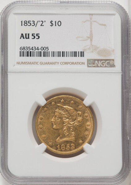 1853/2 $10 55 NGC
