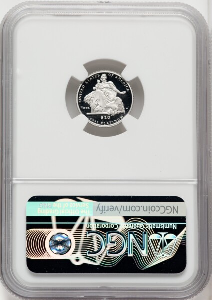 2004-W P$10 Tenth-Ounce Platinum Eagle, PR, DC, Mike Castle 70 NGC