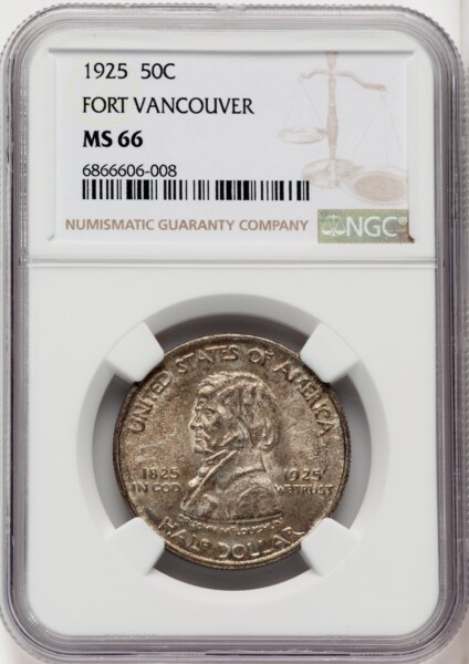 1925 50C Vancouver, MS 66 NGC