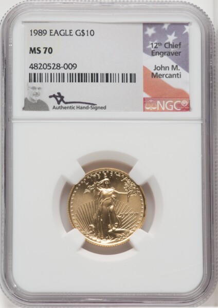 1989 $10 Quarter-Ounce Gold Eagle, MS 70 NGC