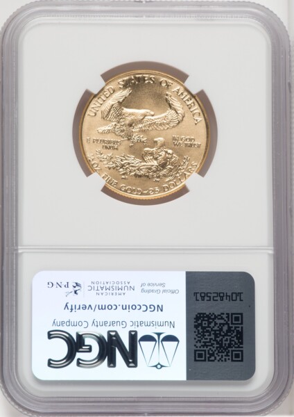 1986 $25 Half-Ounce Gold Eagle, MS Mike Castle 70 NGC