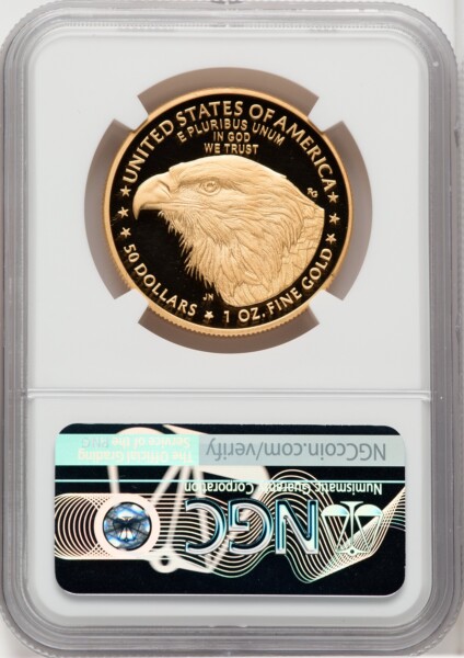 2021-W G$50 One Ounce Gold Eagle, Type Two, First Strike, DC 70 NGC