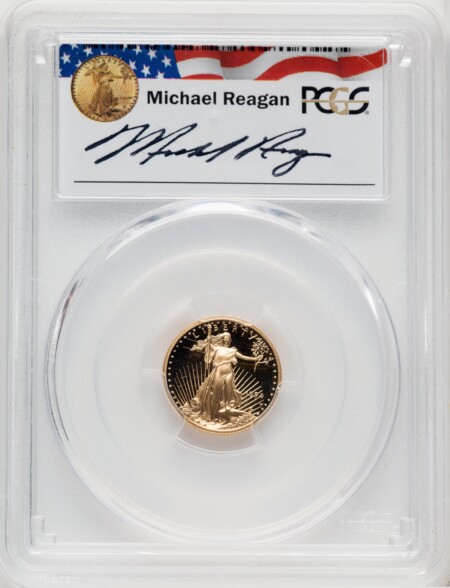 1994-W $5 Tenth-Ounce Gold Eagle, Michael Reagan, PR, DC 70 PCGS