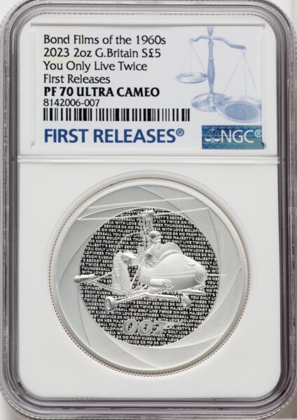 Charles III silver Proof "You Only Live Once" 5 Pounds (2 oz) 2023 PR70  Ultra Cameo NGC, 70 NGC