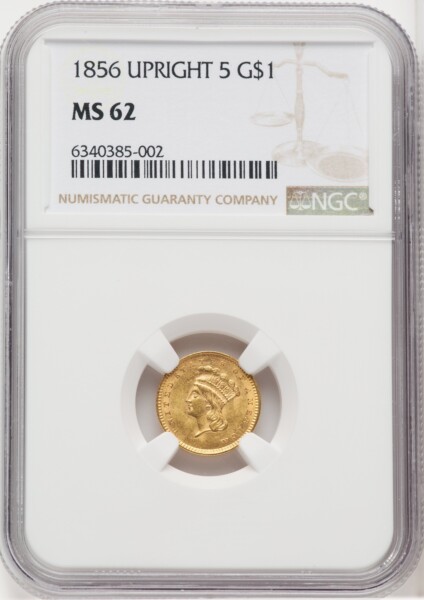 1856 G$1 Upright 5 62 NGC