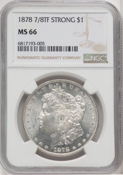 1878 7/8TF S$1 STRONG 66 NGC