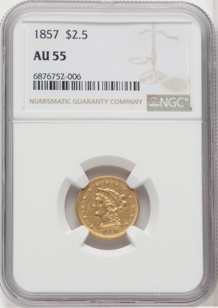 1857 $2 1/2 55 NGC